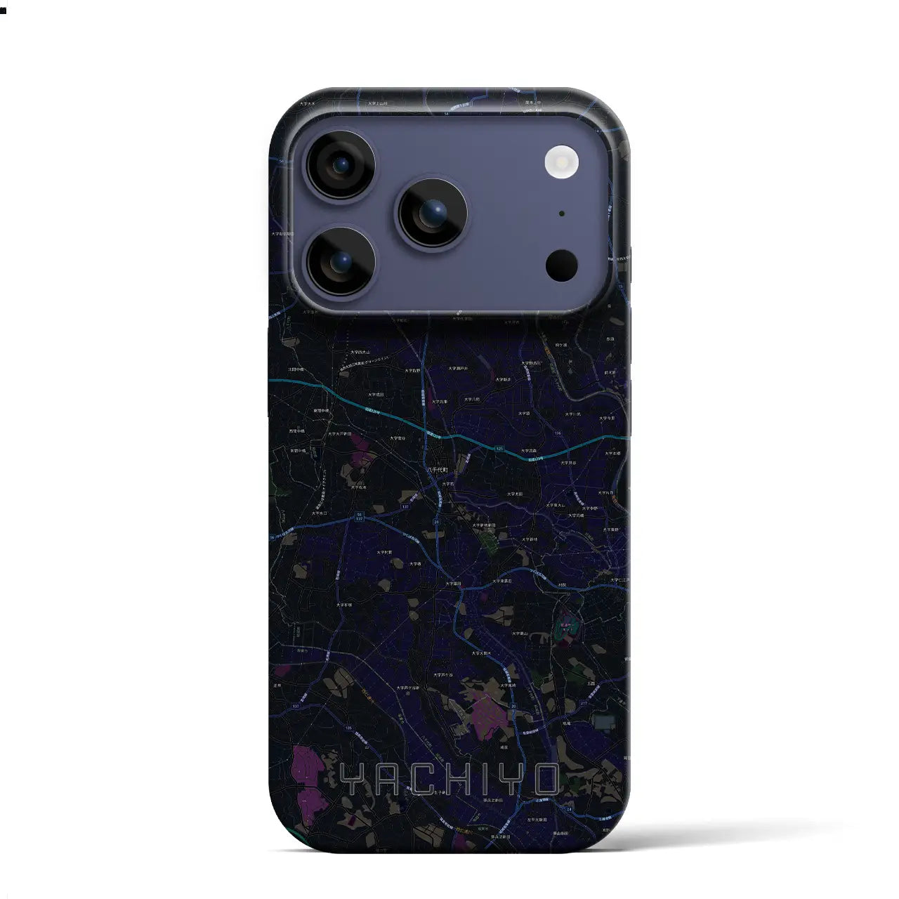 【八千代(茨城県)】地図柄iPhoneケース(バックカバータイプ)