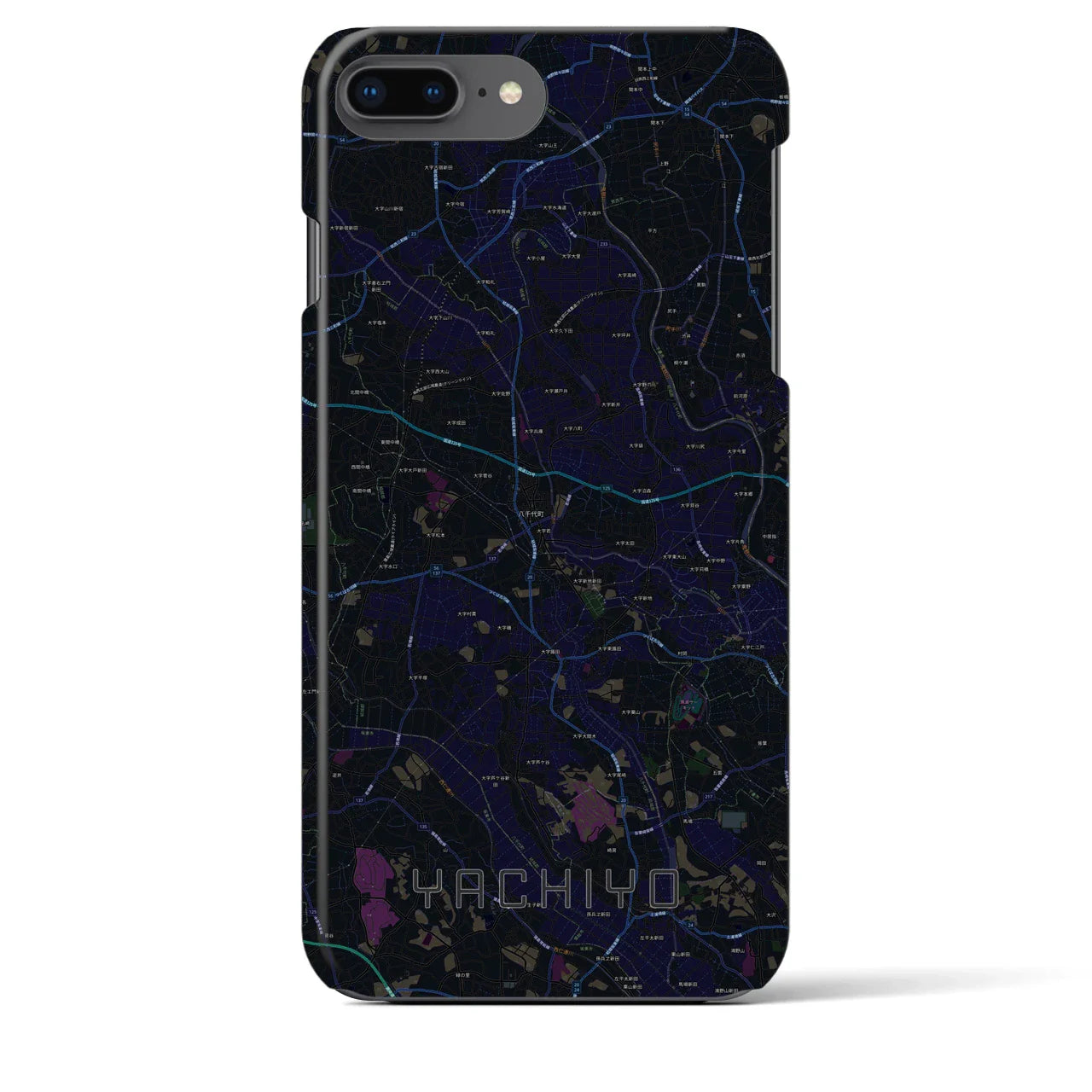 【八千代(茨城県)】地図柄iPhoneケース(バックカバータイプ)