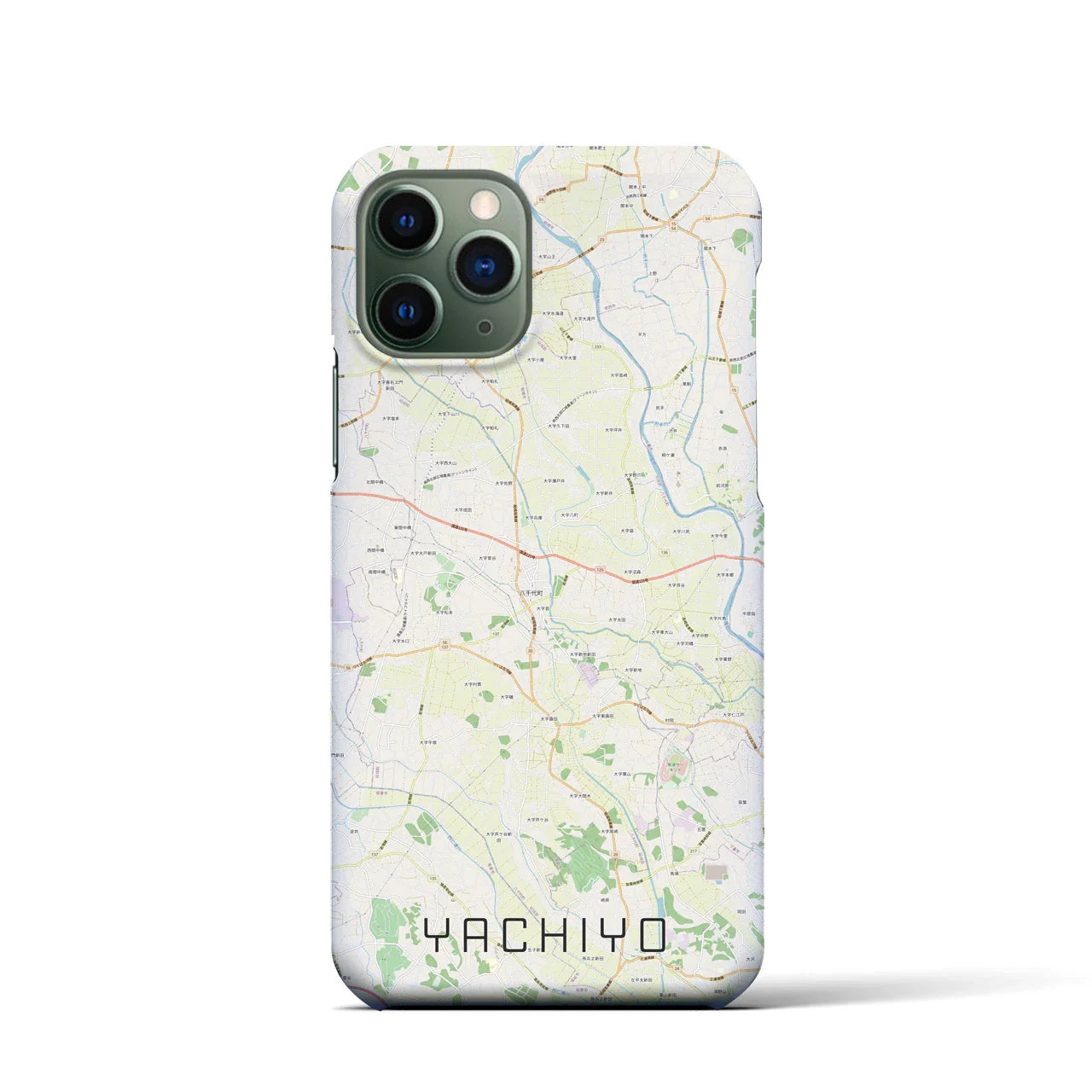 【八千代(茨城県)】地図柄iPhoneケース(バックカバータイプ)