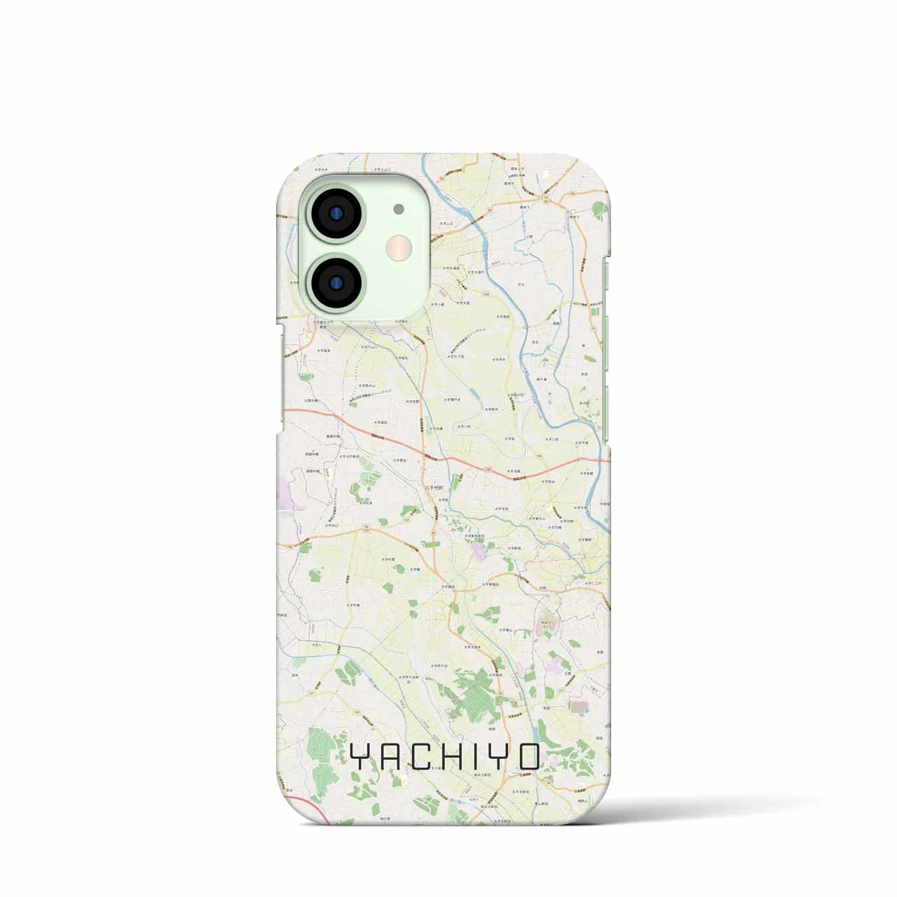 【八千代(茨城県)】地図柄iPhoneケース(バックカバータイプ)