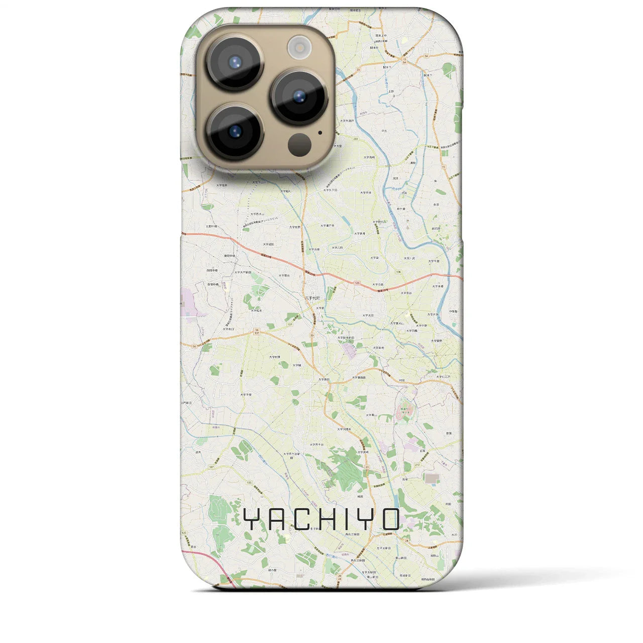 【八千代(茨城県)】地図柄iPhoneケース(バックカバータイプ)
