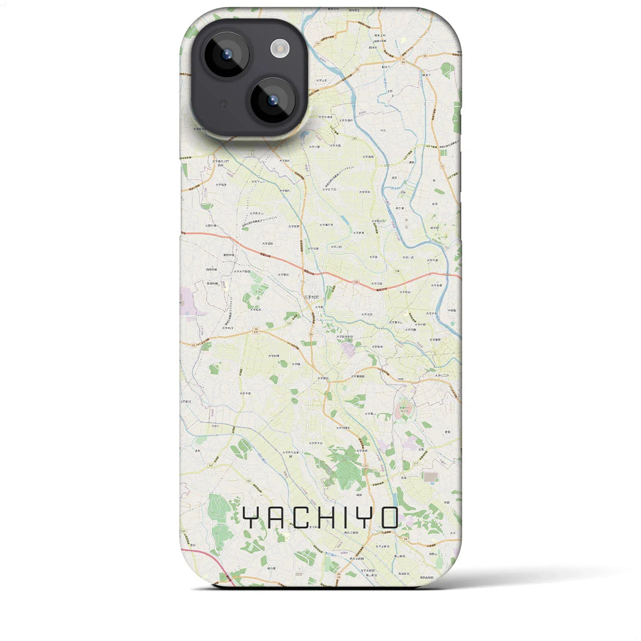 【八千代(茨城県)】地図柄iPhoneケース(バックカバータイプ)
