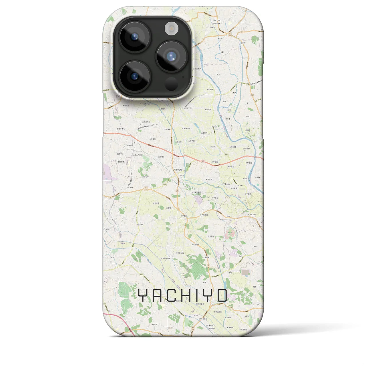 【八千代(茨城県)】地図柄iPhoneケース(バックカバータイプ)