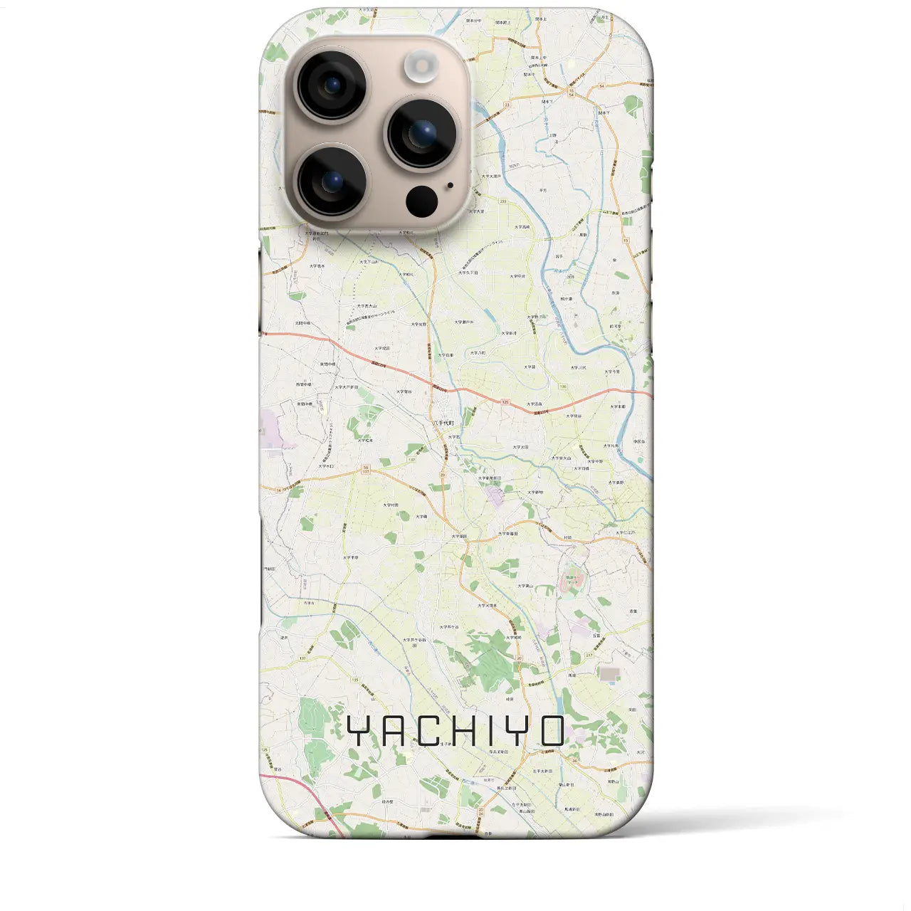【八千代(茨城県)】地図柄iPhoneケース(バックカバータイプ)