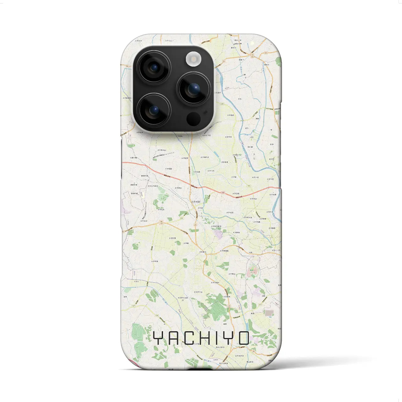 【八千代(茨城県)】地図柄iPhoneケース(バックカバータイプ)