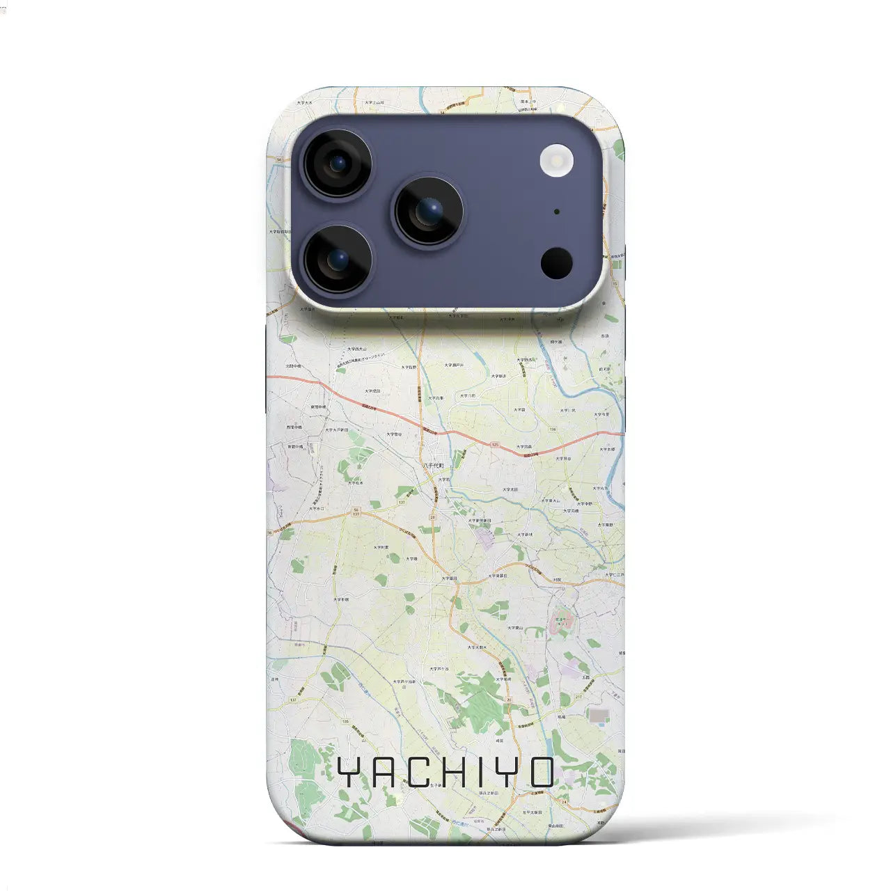 【八千代(茨城県)】地図柄iPhoneケース(バックカバータイプ)