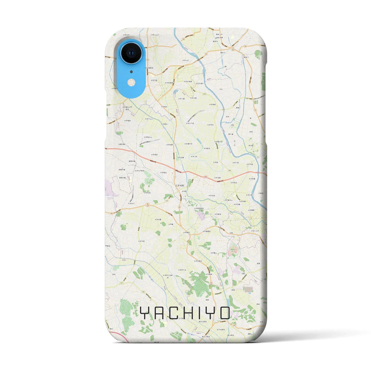 【八千代(茨城県)】地図柄iPhoneケース(バックカバータイプ)
