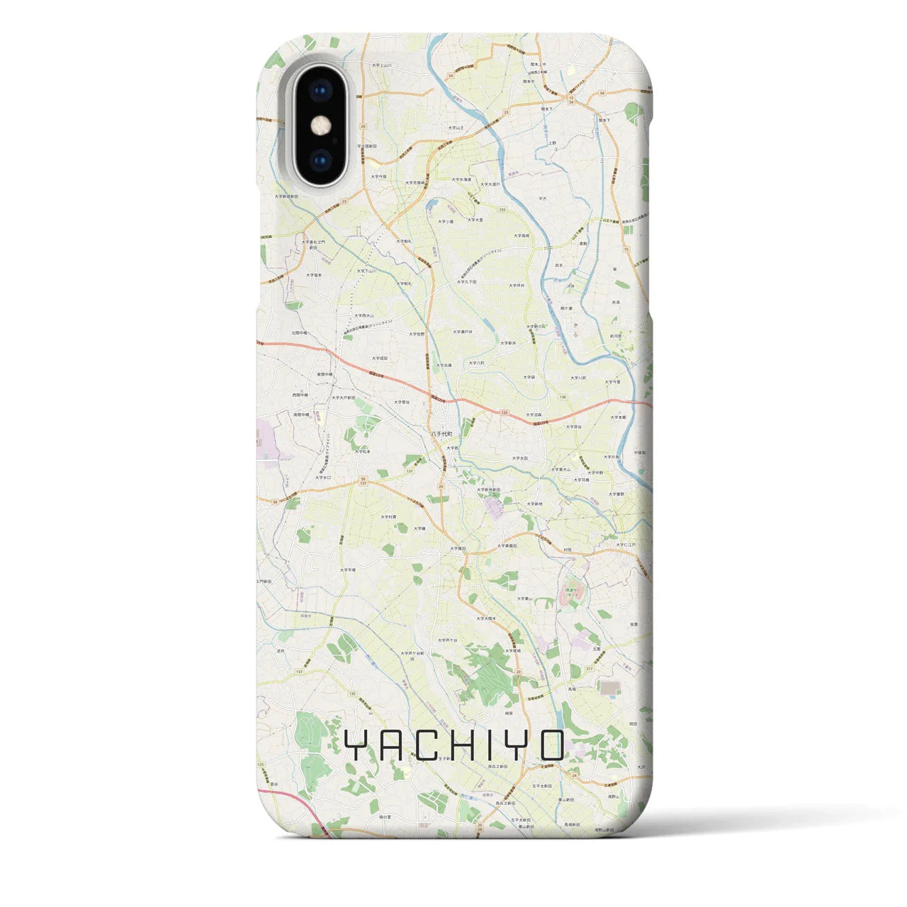 【八千代(茨城県)】地図柄iPhoneケース(バックカバータイプ)