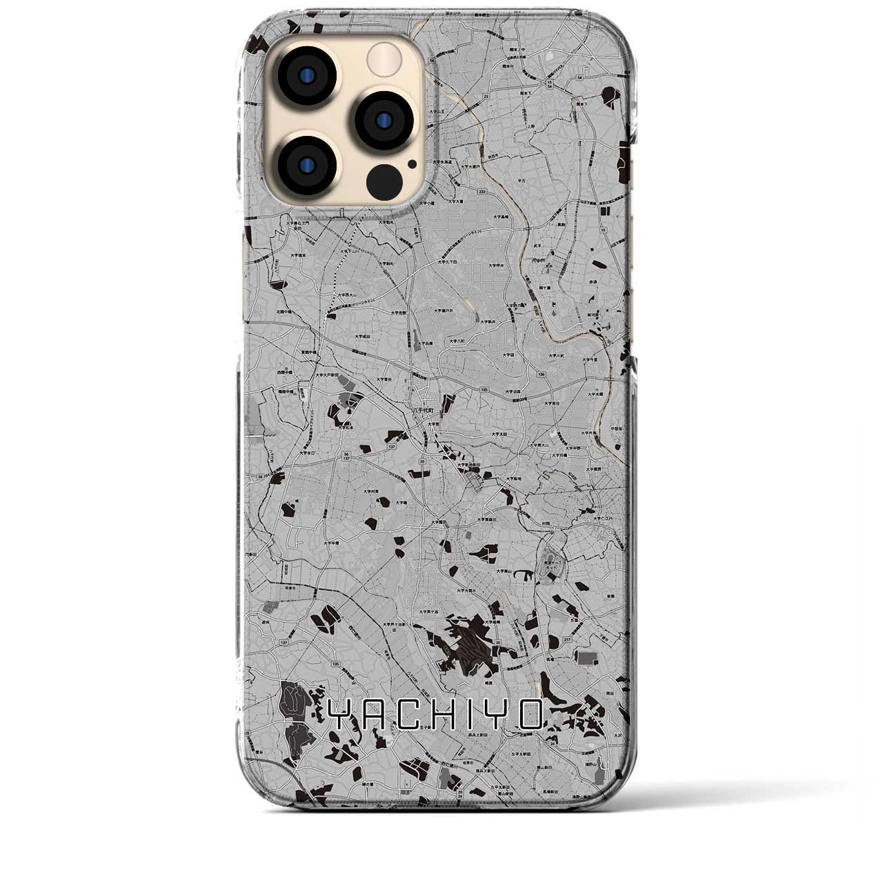 【八千代(茨城県)】地図柄iPhoneケース(クリアタイプ)