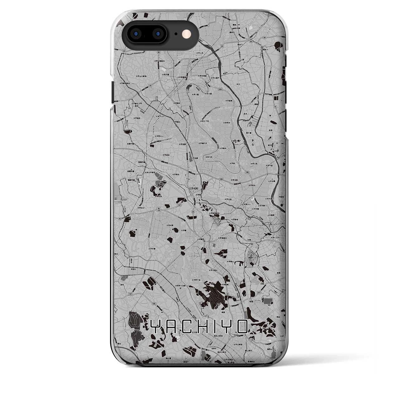 【八千代(茨城県)】地図柄iPhoneケース(クリアタイプ)