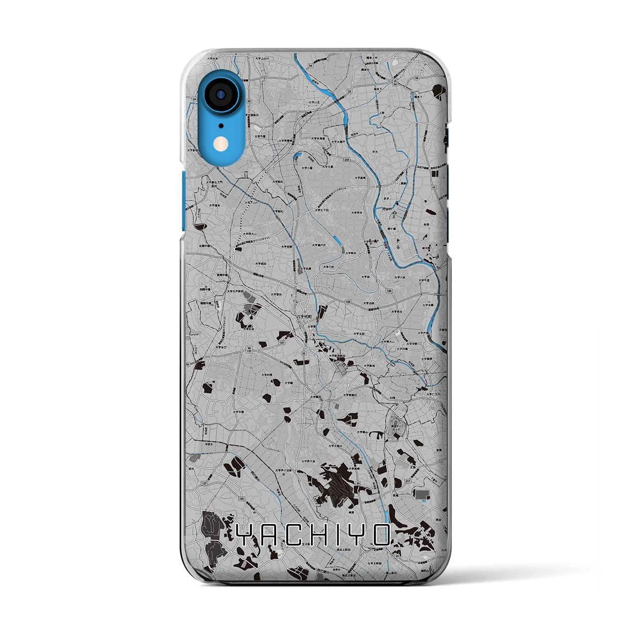 【八千代(茨城県)】地図柄iPhoneケース(クリアタイプ)