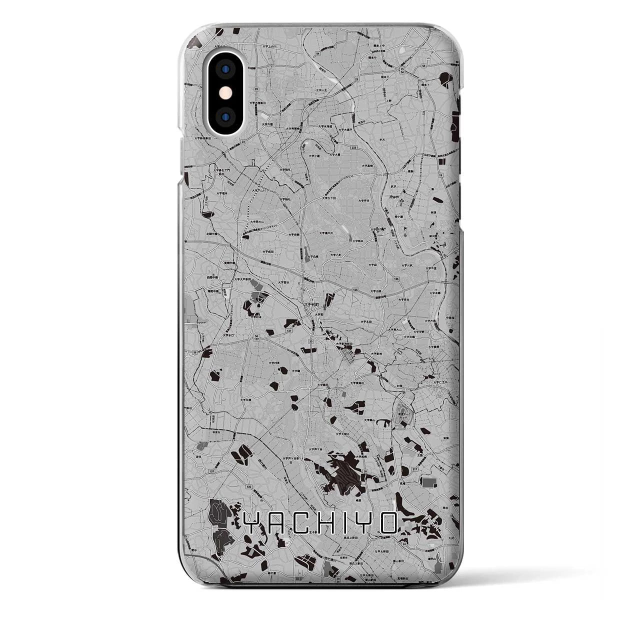 【八千代(茨城県)】地図柄iPhoneケース(クリアタイプ)