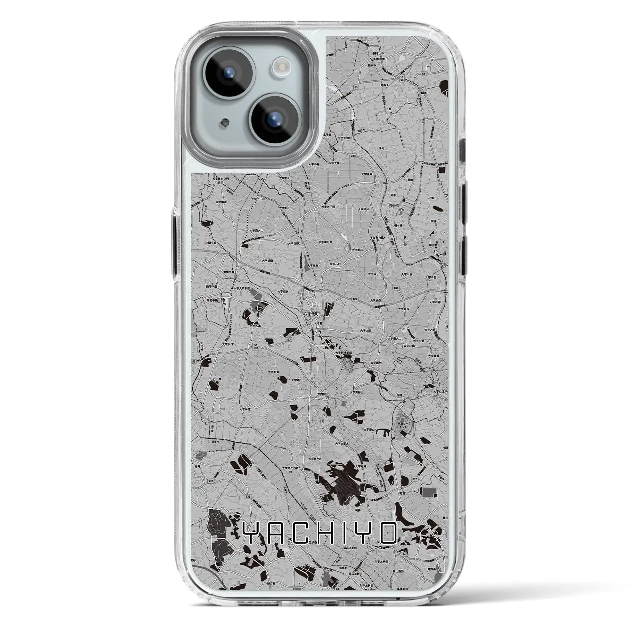 【八千代(茨城県)】地図柄iPhoneケース(MagSafeタイプ)