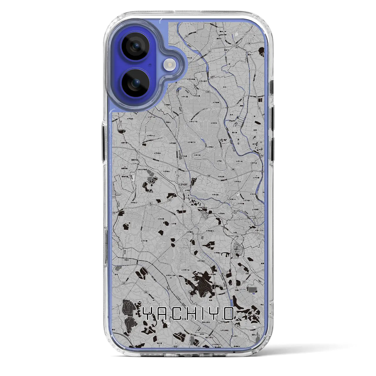 【八千代(茨城県)】地図柄iPhoneケース(MagSafeタイプ)