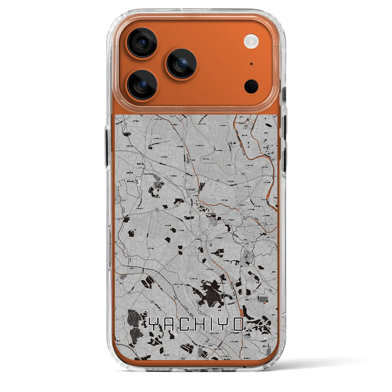 【八千代(茨城県)】地図柄iPhoneケース(MagSafeタイプ)