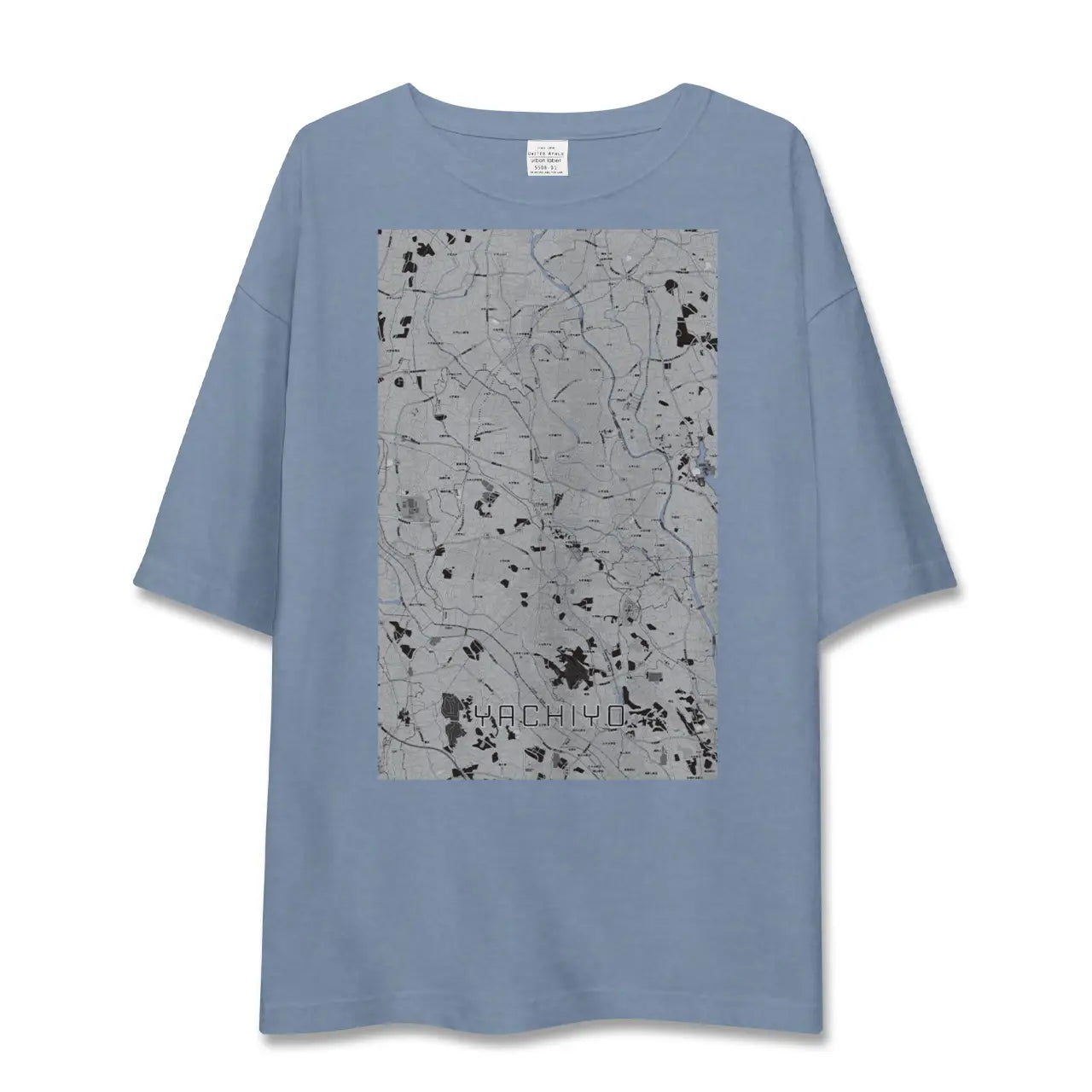 【八千代(茨城県)(茨城県)】地図柄ビッグシルエットTシャツ