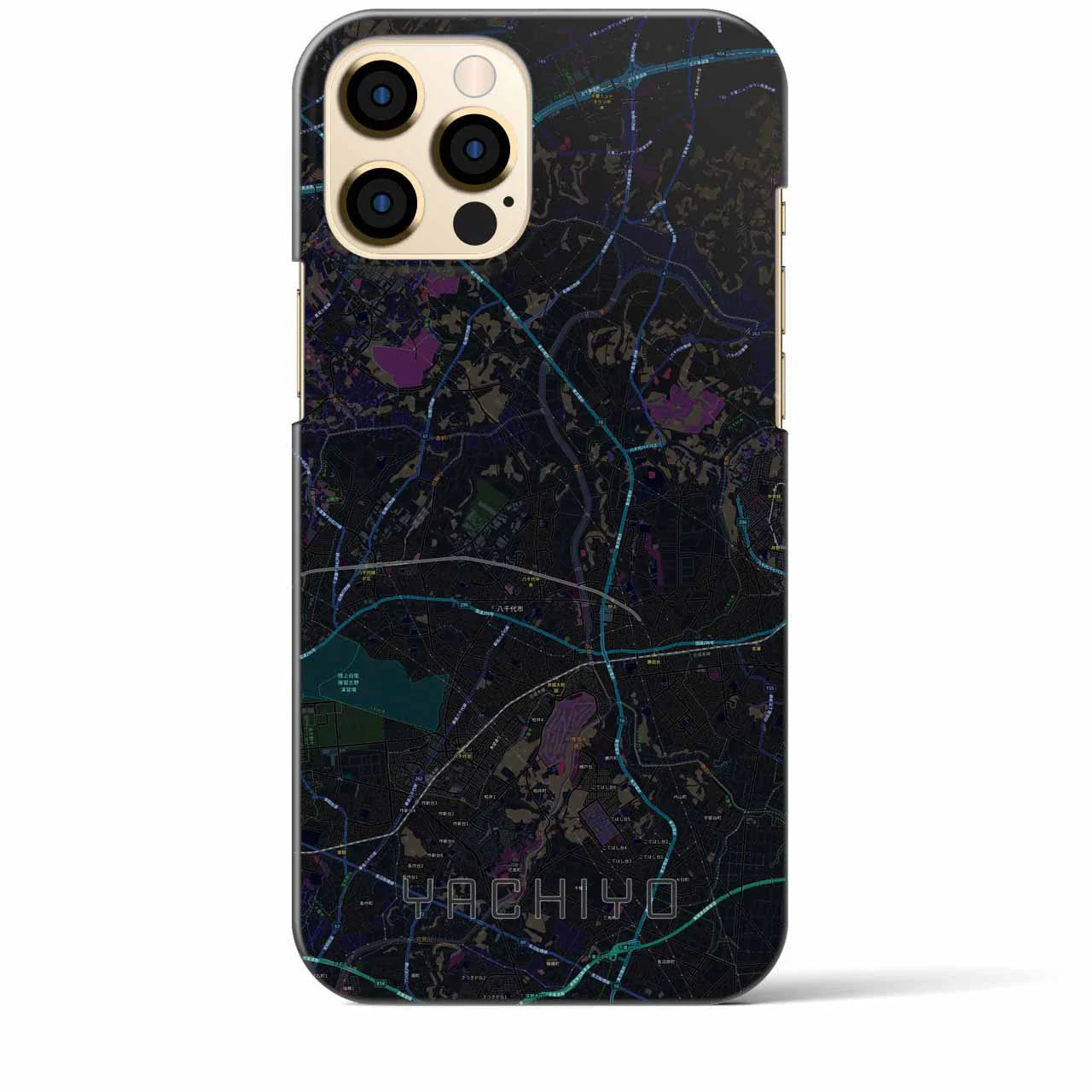【八千代(千葉県)】地図柄iPhoneケース(バックカバータイプ)