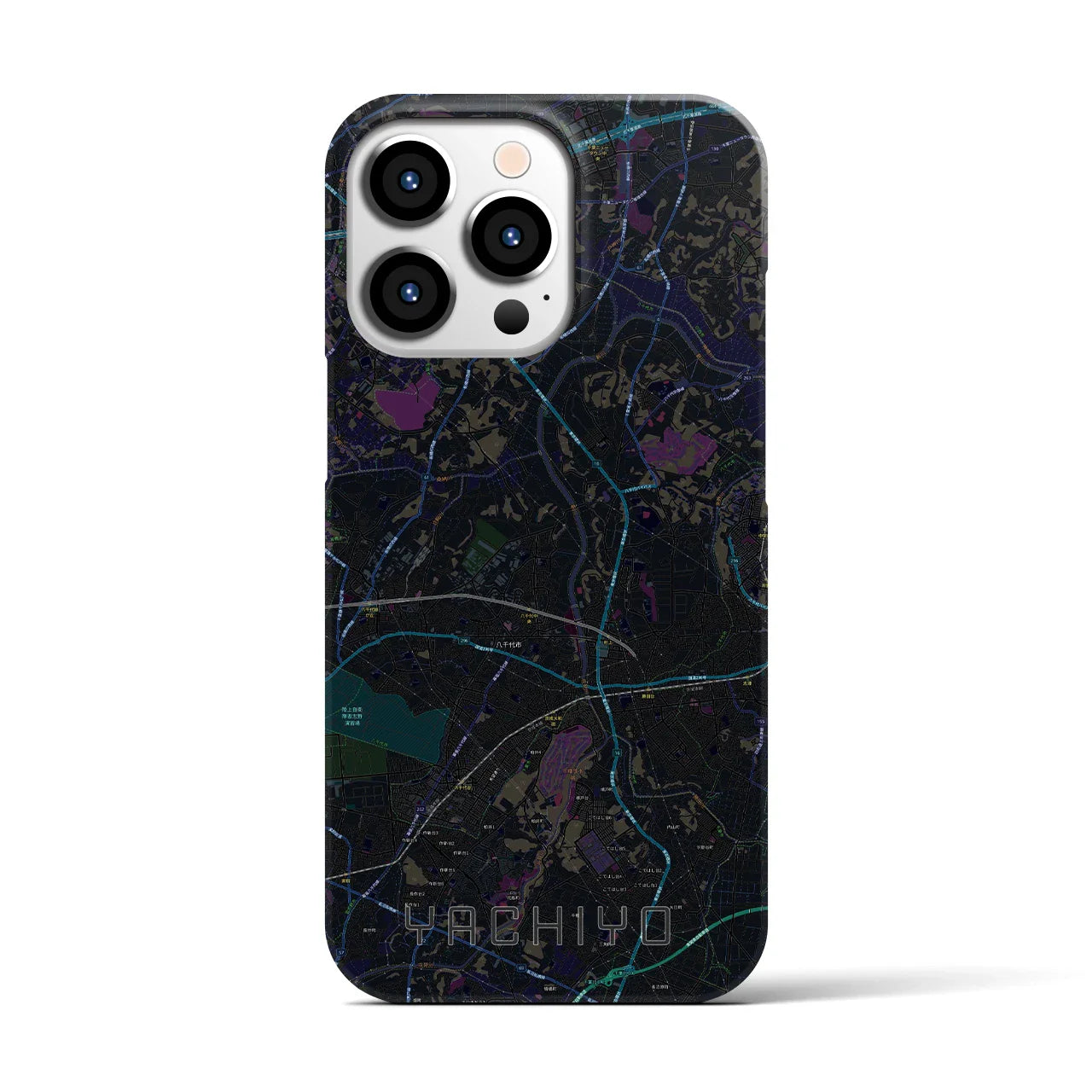 【八千代(千葉県)】地図柄iPhoneケース(バックカバータイプ)