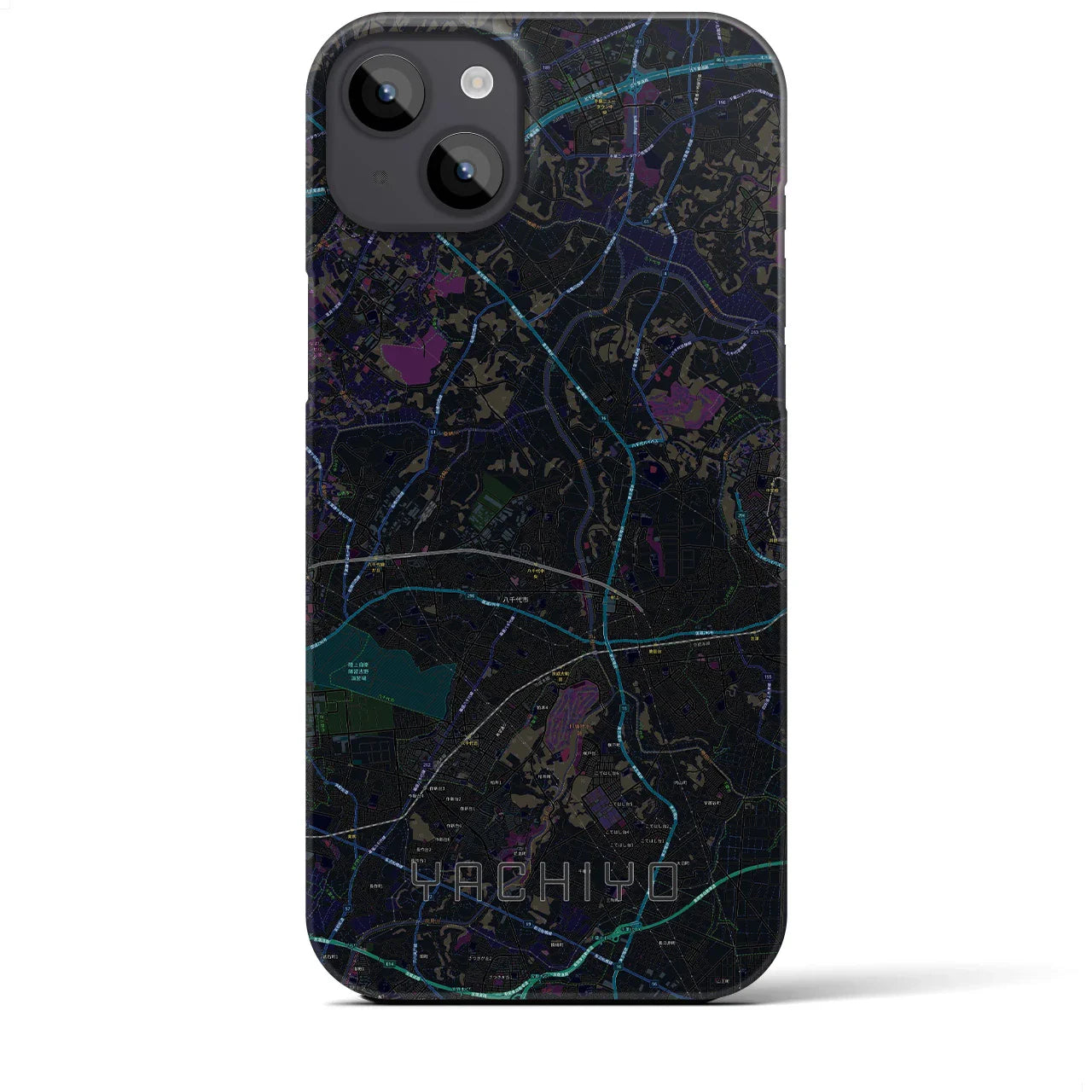 【八千代(千葉県)】地図柄iPhoneケース(バックカバータイプ)