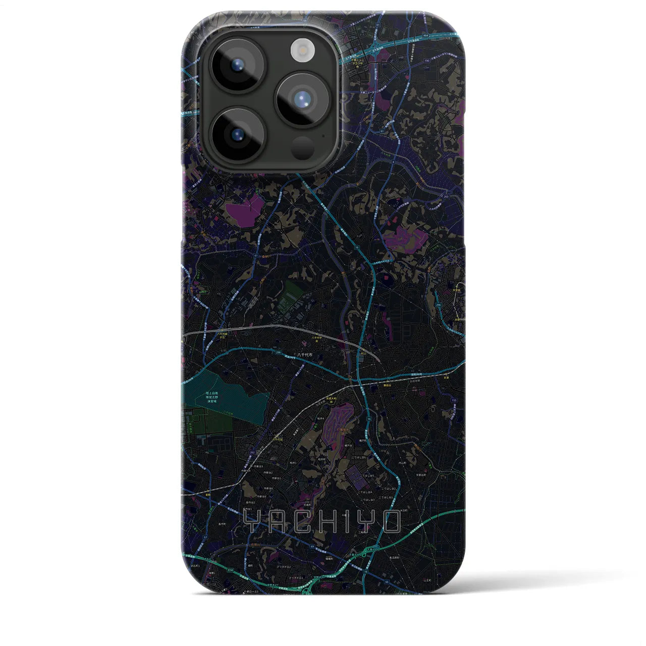 【八千代(千葉県)】地図柄iPhoneケース(バックカバータイプ)