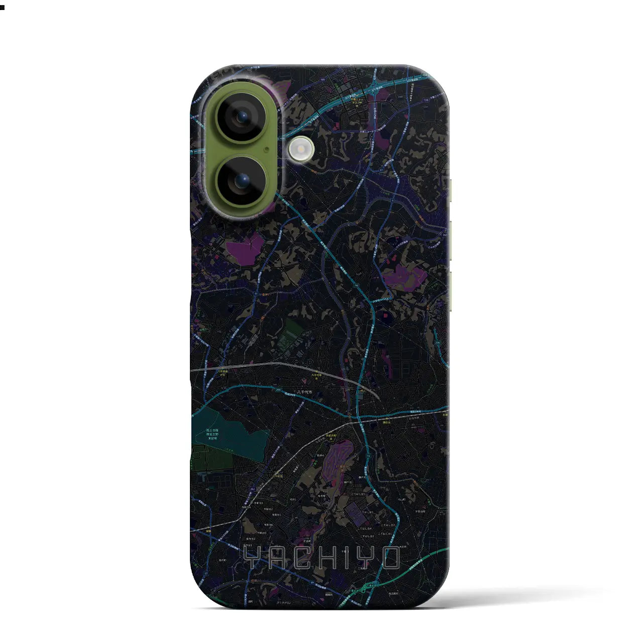 【八千代(千葉県)】地図柄iPhoneケース(バックカバータイプ)