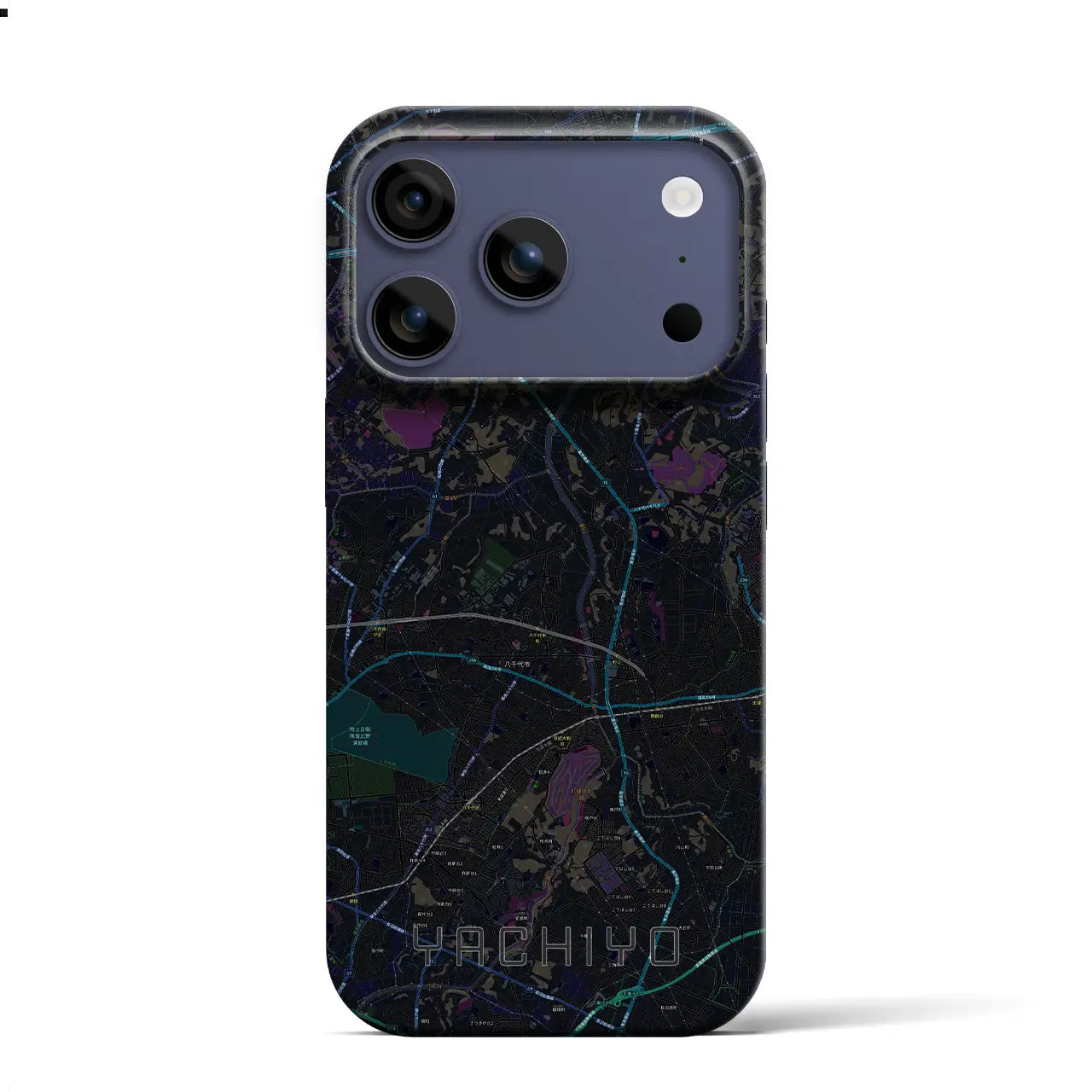 【八千代(千葉県)】地図柄iPhoneケース(バックカバータイプ)