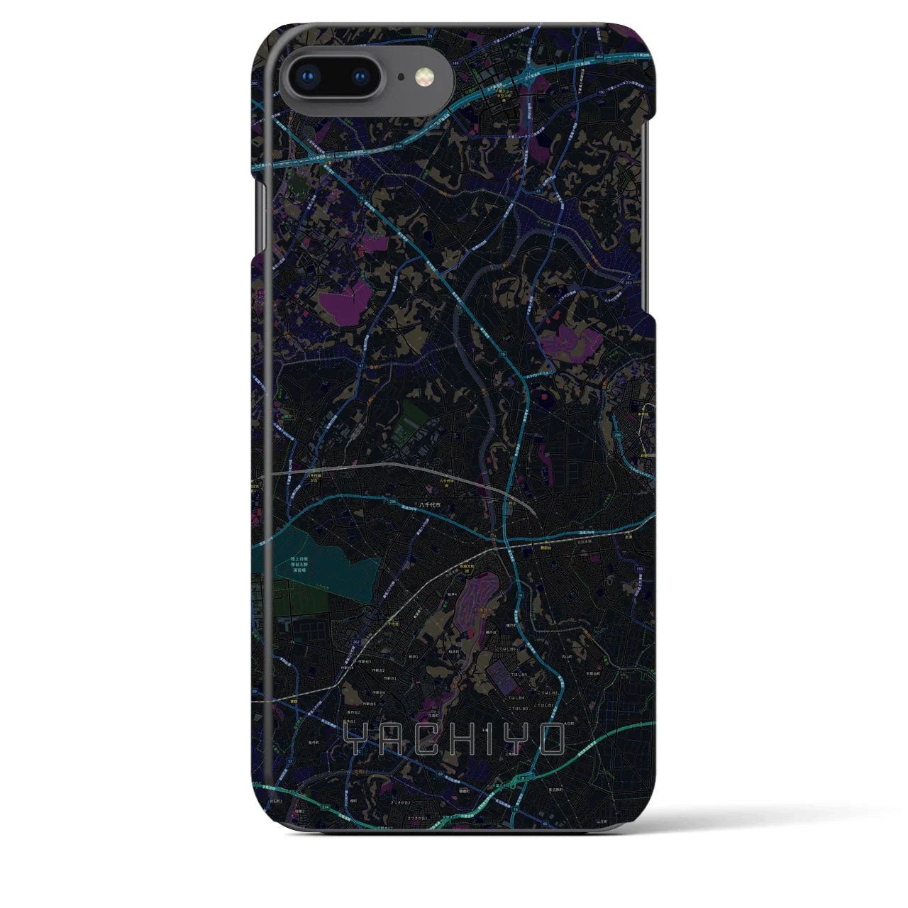 【八千代(千葉県)】地図柄iPhoneケース(バックカバータイプ)