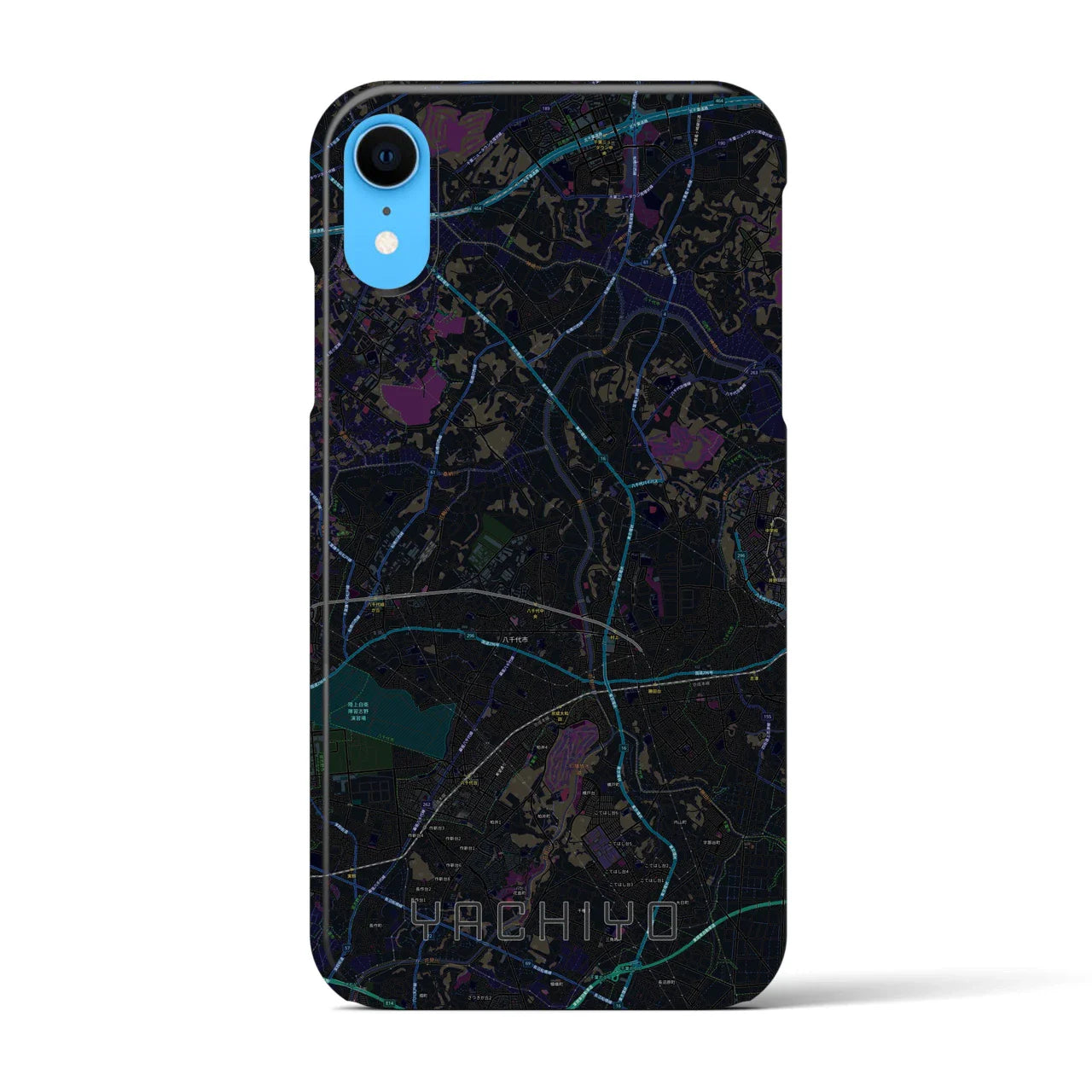 【八千代(千葉県)】地図柄iPhoneケース(バックカバータイプ)