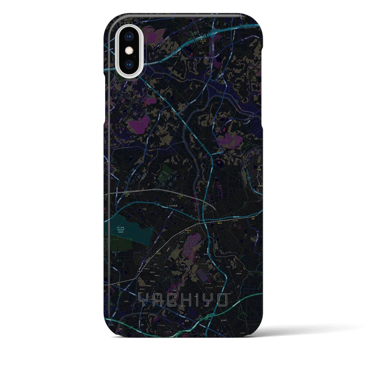【八千代(千葉県)】地図柄iPhoneケース(バックカバータイプ)