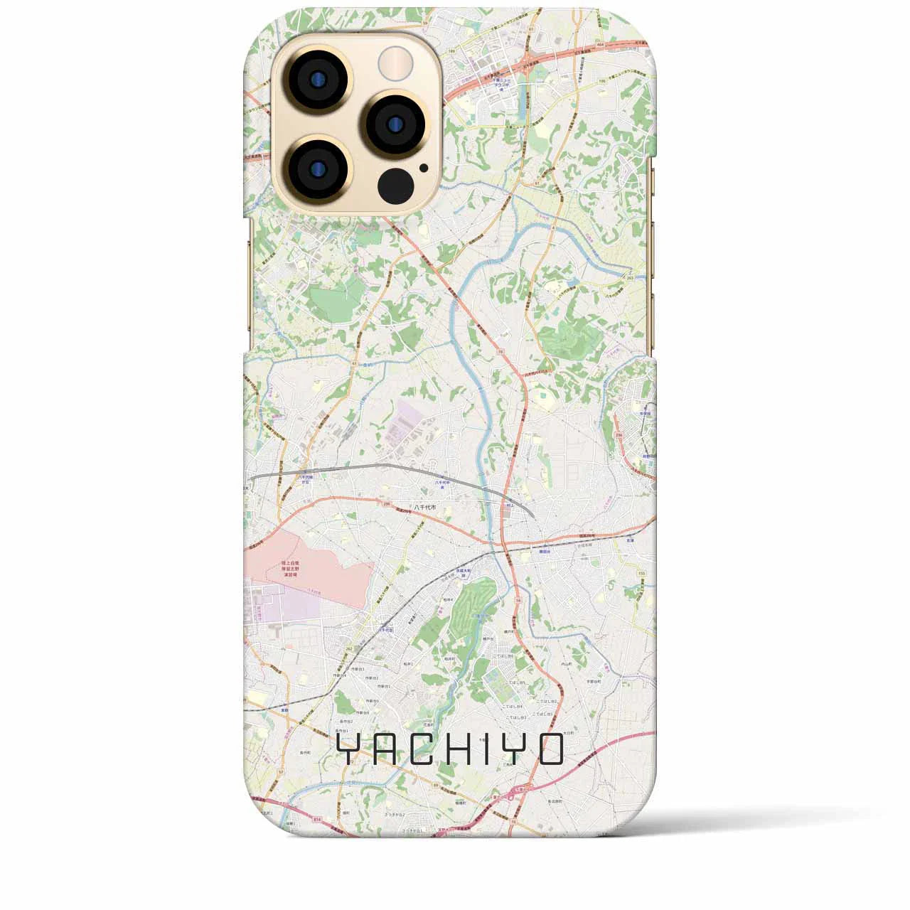 【八千代(千葉県)】地図柄iPhoneケース(バックカバータイプ)
