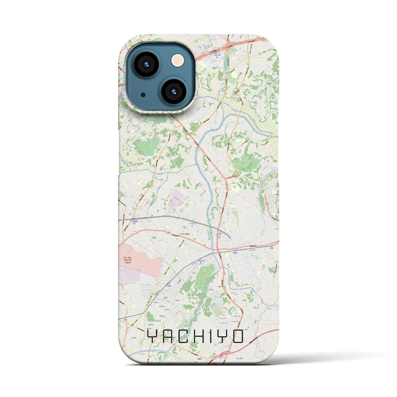 【八千代(千葉県)】地図柄iPhoneケース(バックカバータイプ)