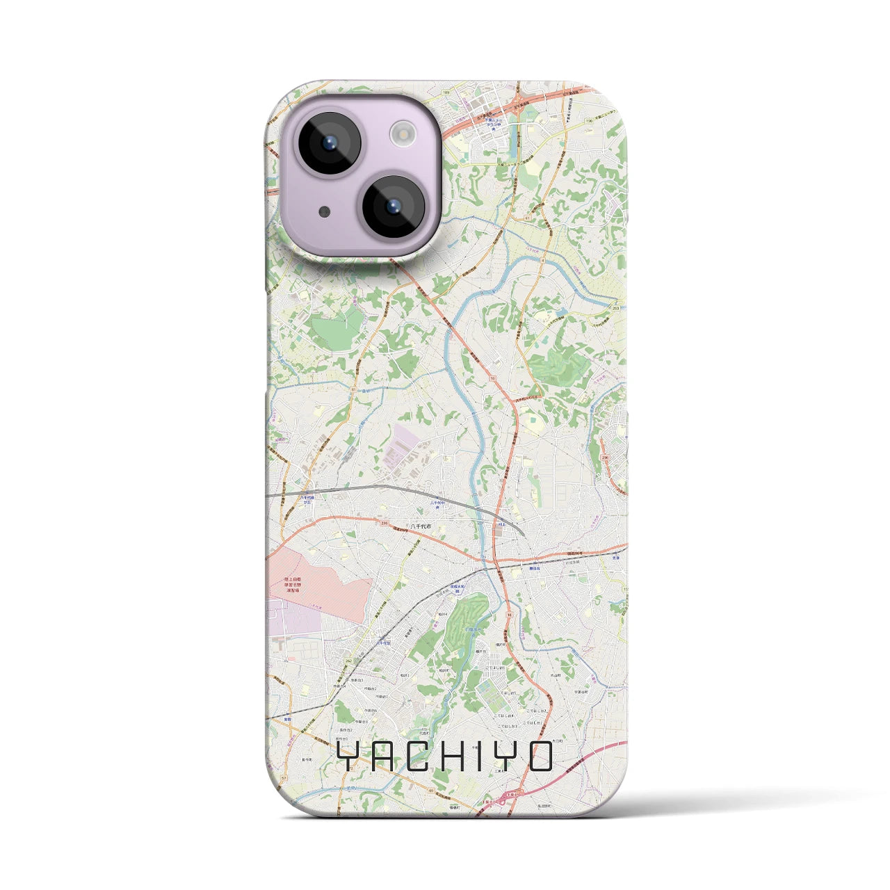 【八千代(千葉県)】地図柄iPhoneケース(バックカバータイプ)