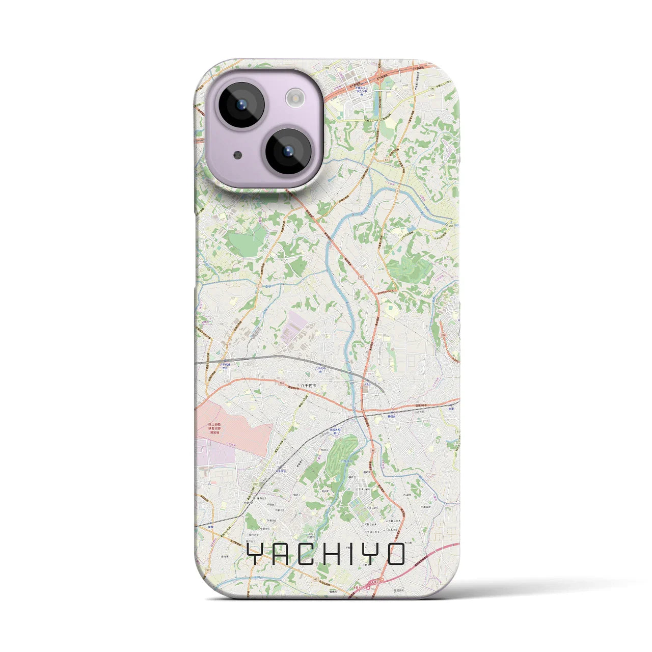 【八千代(千葉県)】地図柄iPhoneケース(バックカバータイプ)