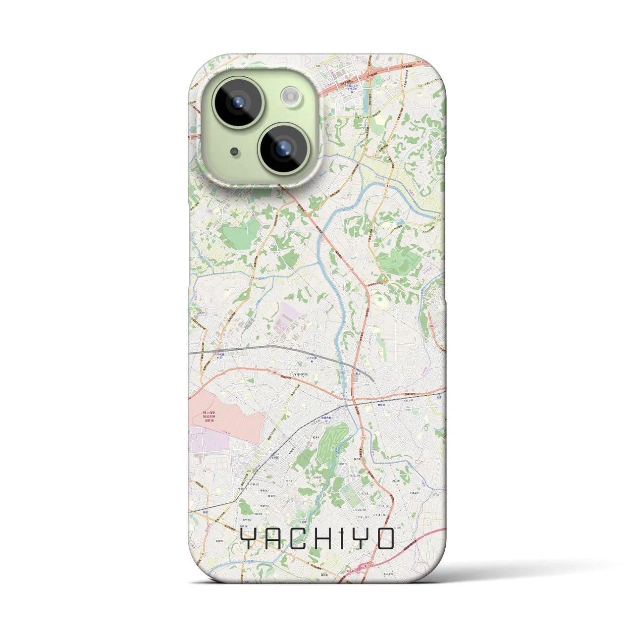 【八千代(千葉県)】地図柄iPhoneケース(バックカバータイプ)