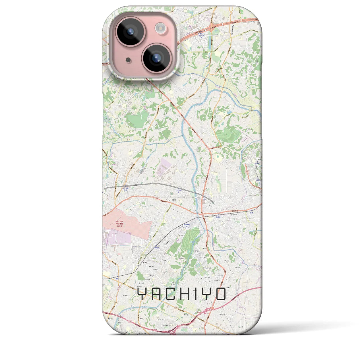 【八千代(千葉県)】地図柄iPhoneケース(バックカバータイプ)
