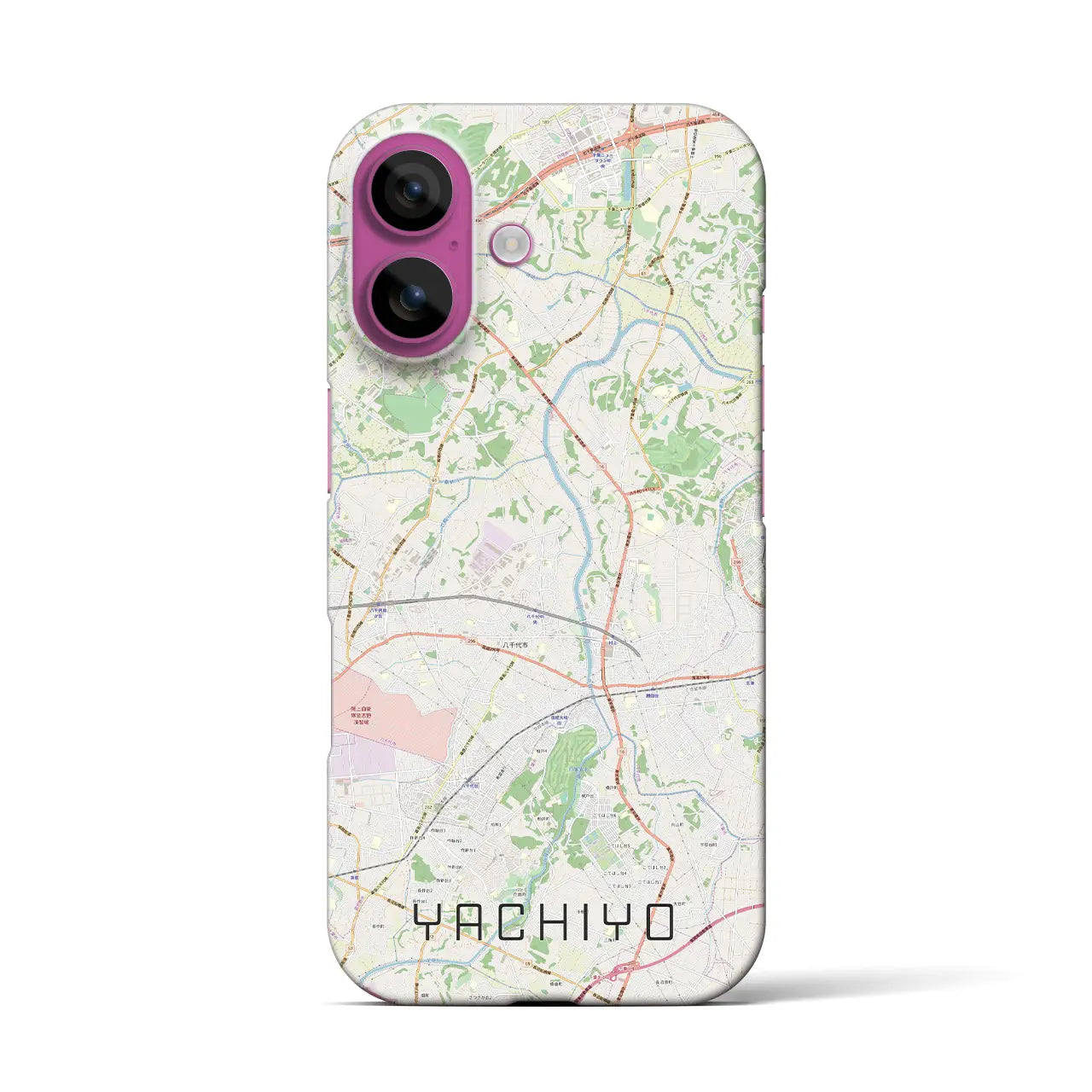 【八千代(千葉県)】地図柄iPhoneケース(バックカバータイプ)