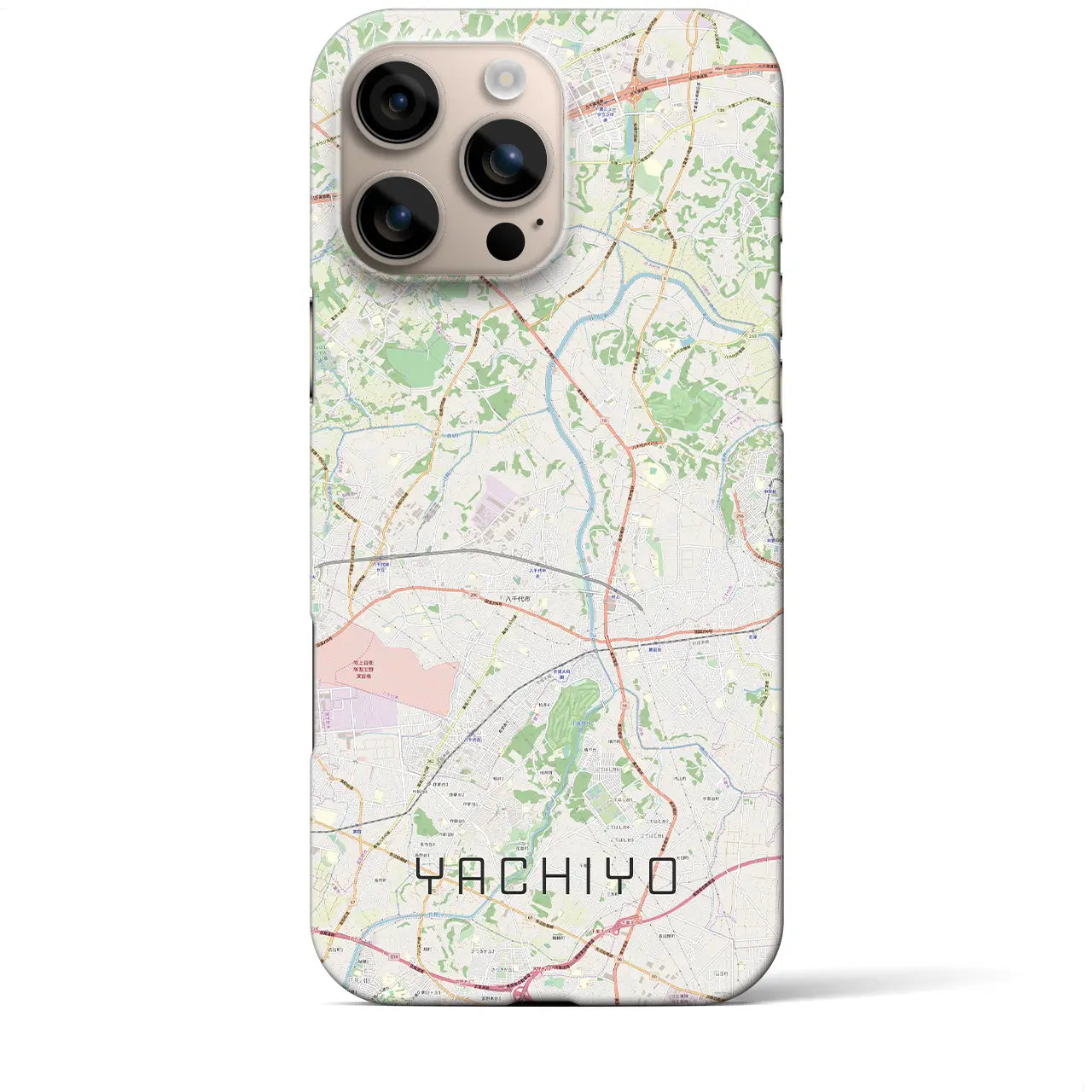 【八千代(千葉県)】地図柄iPhoneケース(バックカバータイプ)