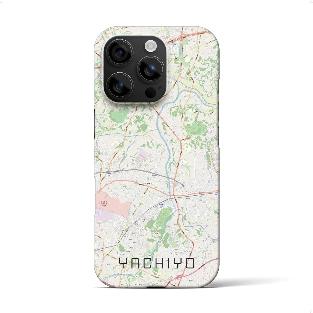 【八千代(千葉県)】地図柄iPhoneケース(バックカバータイプ)