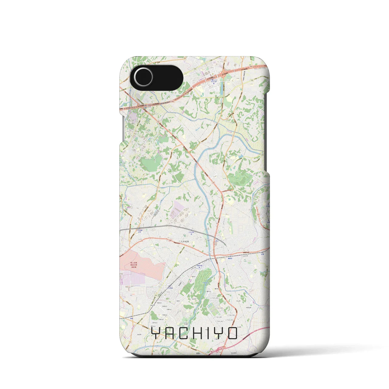 【八千代(千葉県)】地図柄iPhoneケース(バックカバータイプ)