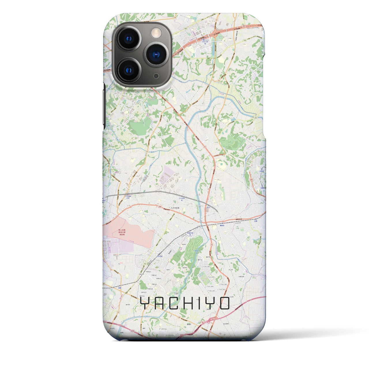 【八千代(千葉県)】地図柄iPhoneケース(バックカバータイプ)
