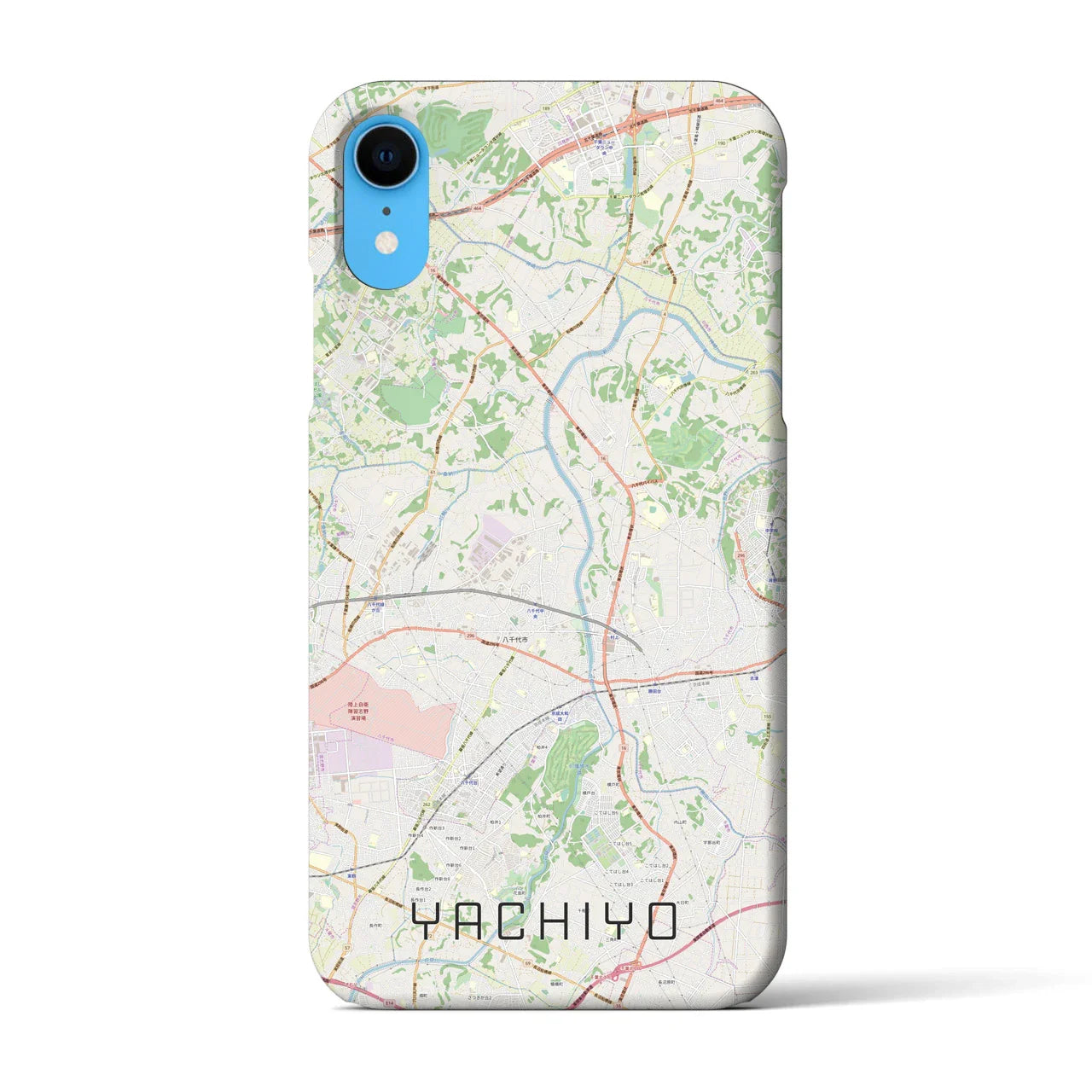 【八千代(千葉県)】地図柄iPhoneケース(バックカバータイプ)