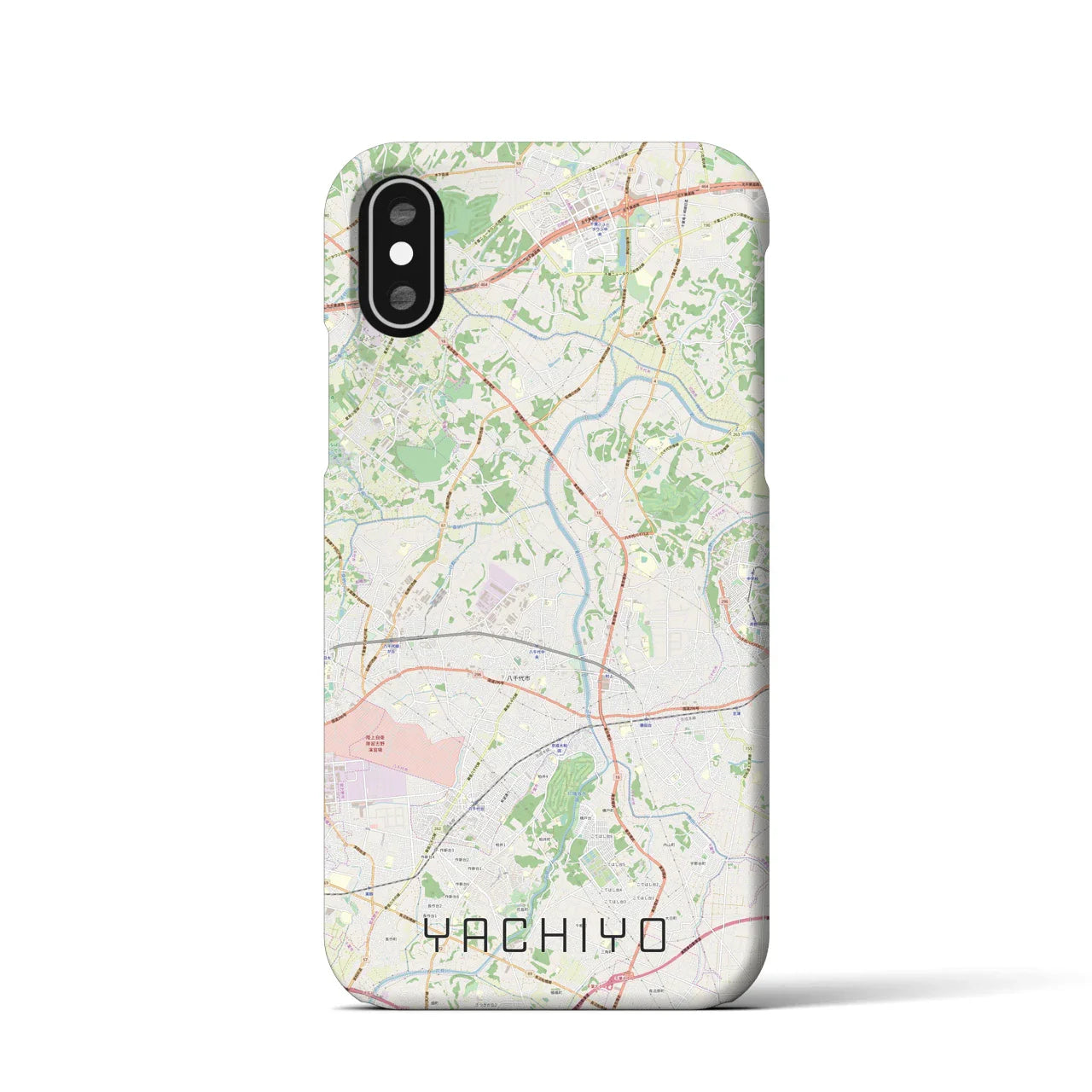 【八千代(千葉県)】地図柄iPhoneケース(バックカバータイプ)