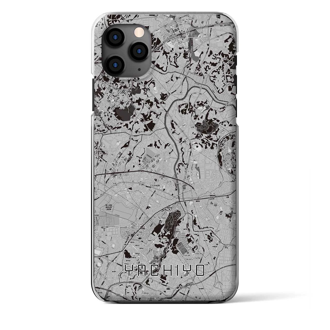 【八千代(千葉県)】地図柄iPhoneケース(クリアタイプ)