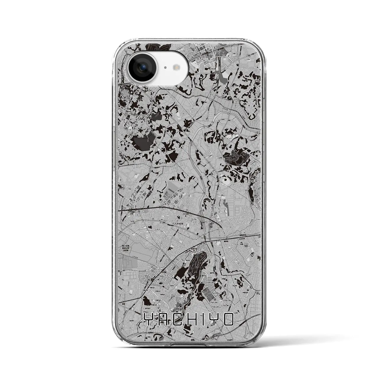 【八千代(千葉県)】地図柄iPhoneケース(クリアタイプ)