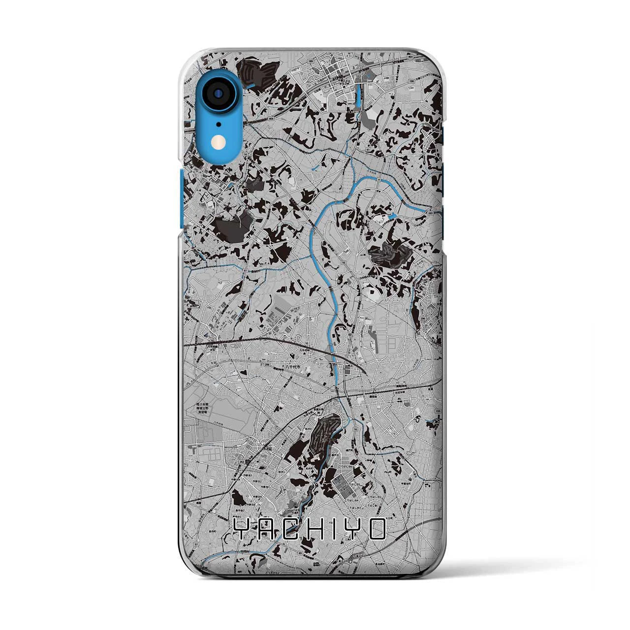 【八千代(千葉県)】地図柄iPhoneケース(クリアタイプ)