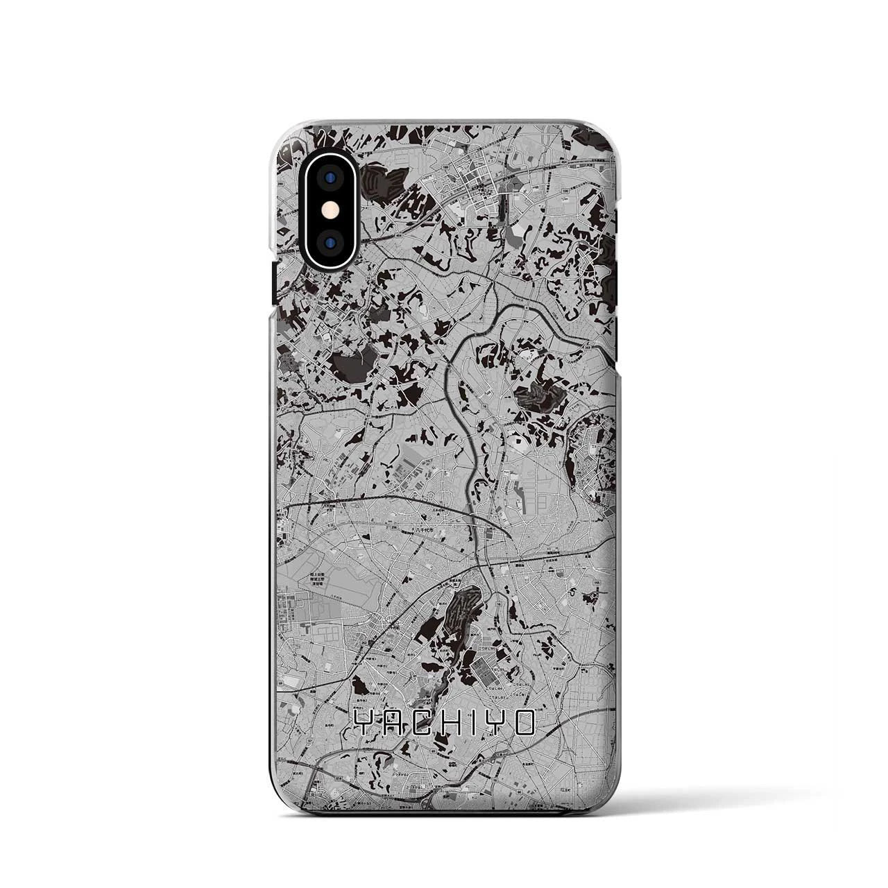 【八千代(千葉県)】地図柄iPhoneケース(クリアタイプ)