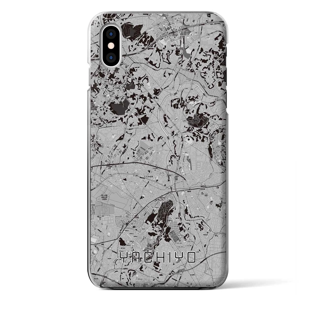 【八千代(千葉県)】地図柄iPhoneケース(クリアタイプ)