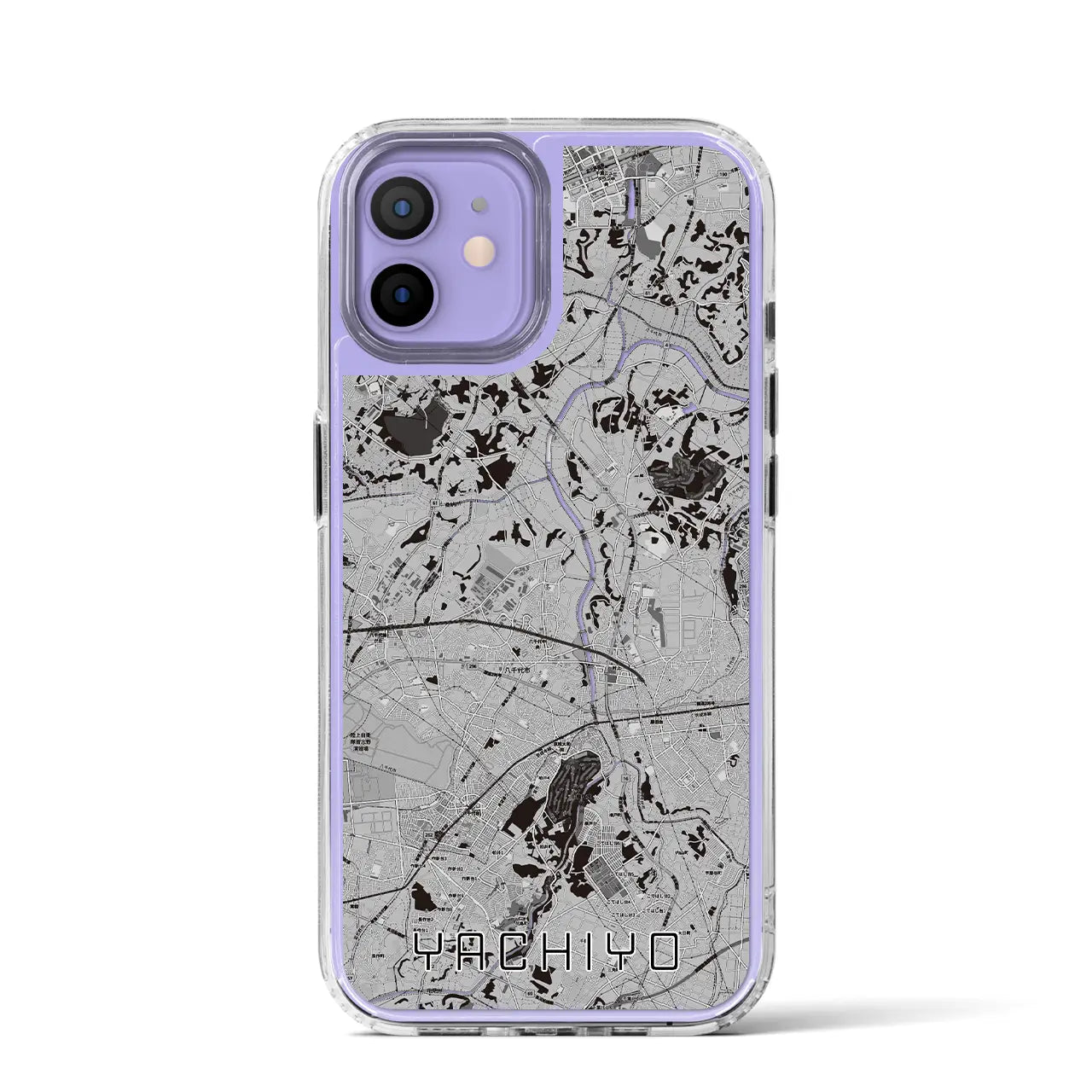 【八千代(千葉県)】地図柄iPhoneケース(MagSafeタイプ)