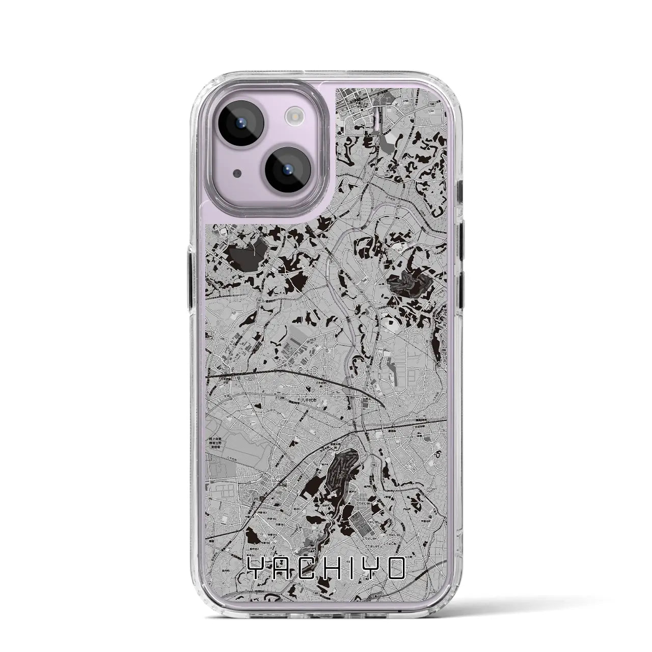 【八千代(千葉県)】地図柄iPhoneケース(MagSafeタイプ)