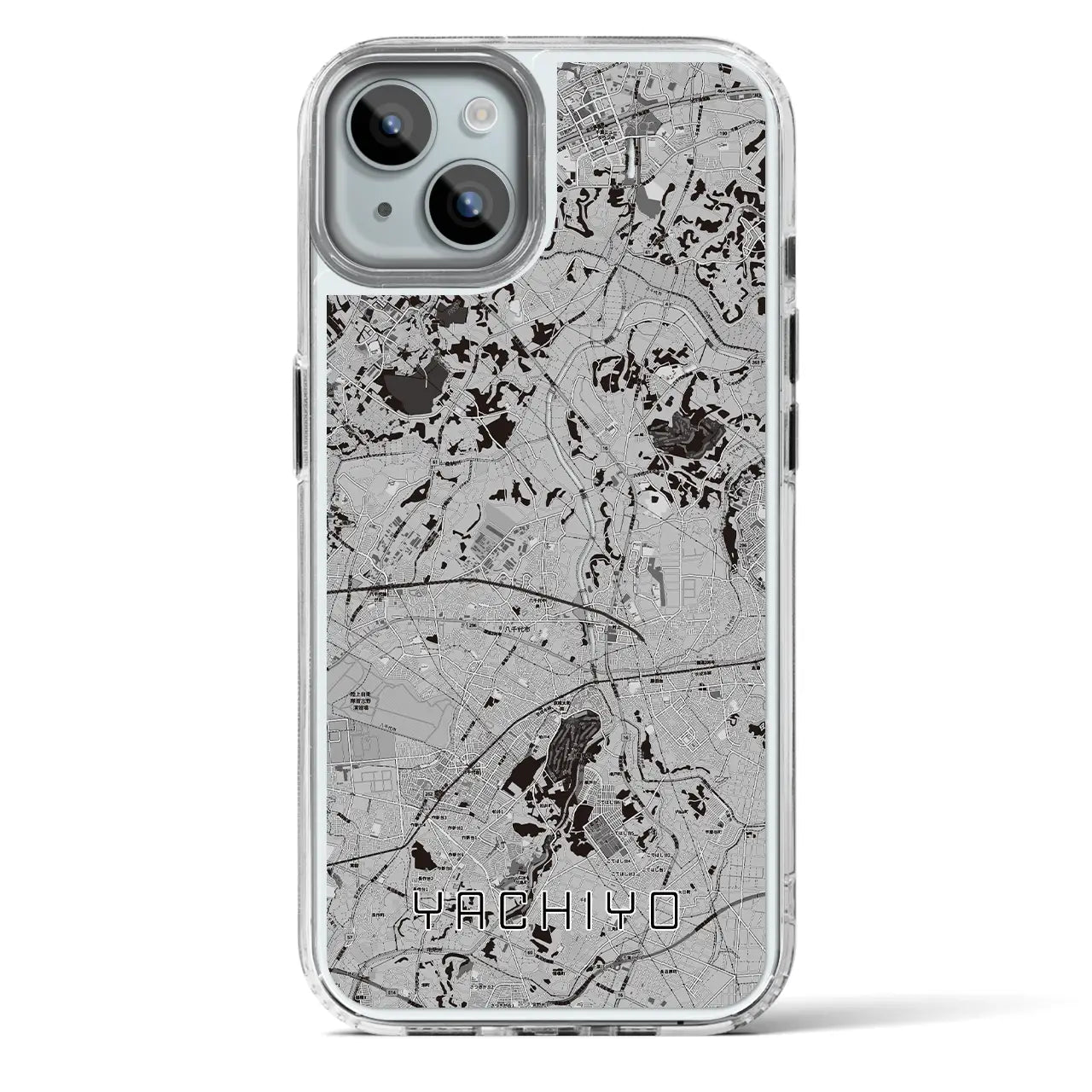 【八千代(千葉県)】地図柄iPhoneケース(MagSafeタイプ)